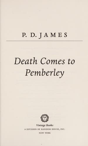 Cover of Death Comes to Pemberley