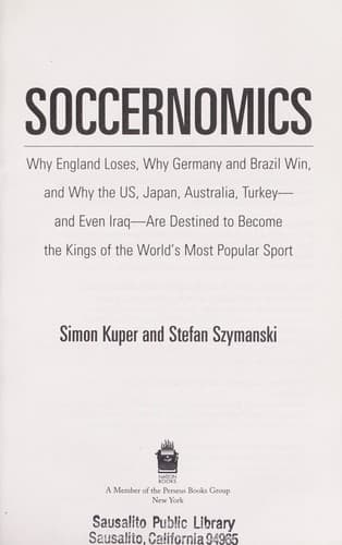 Cover of Soccernomics